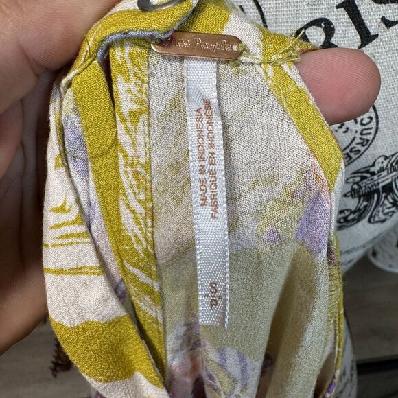 Free People Drift Away Boho Bishop Sleeves Tunic Cold Shoulder Dress Sz S Flowy - Picture 8 of 11